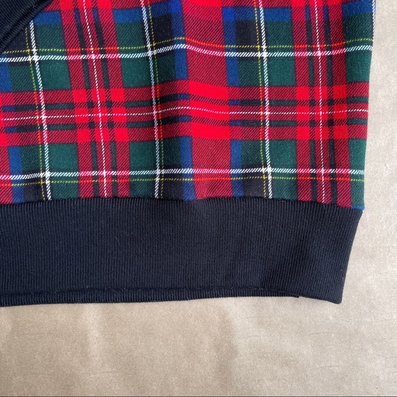 POLO RALPH LAUREN TARTAN PLAID SWEATSHIRT RED MENS SIZE LARGE NEW - Picture 6 of 6